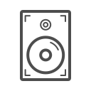 Box,Line icon,Sound,Sound box,Sound box icon,Speaker icon